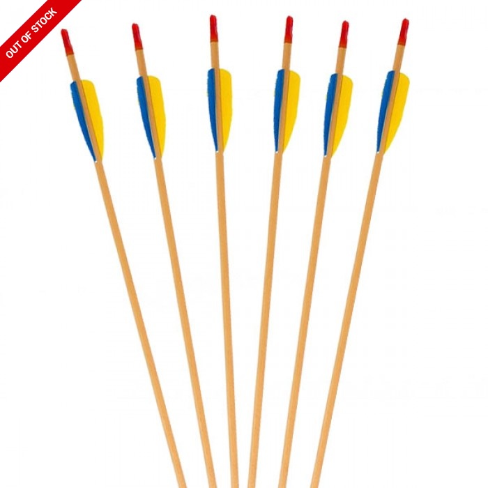 Standard Wood Arrows with Feather Fletchings